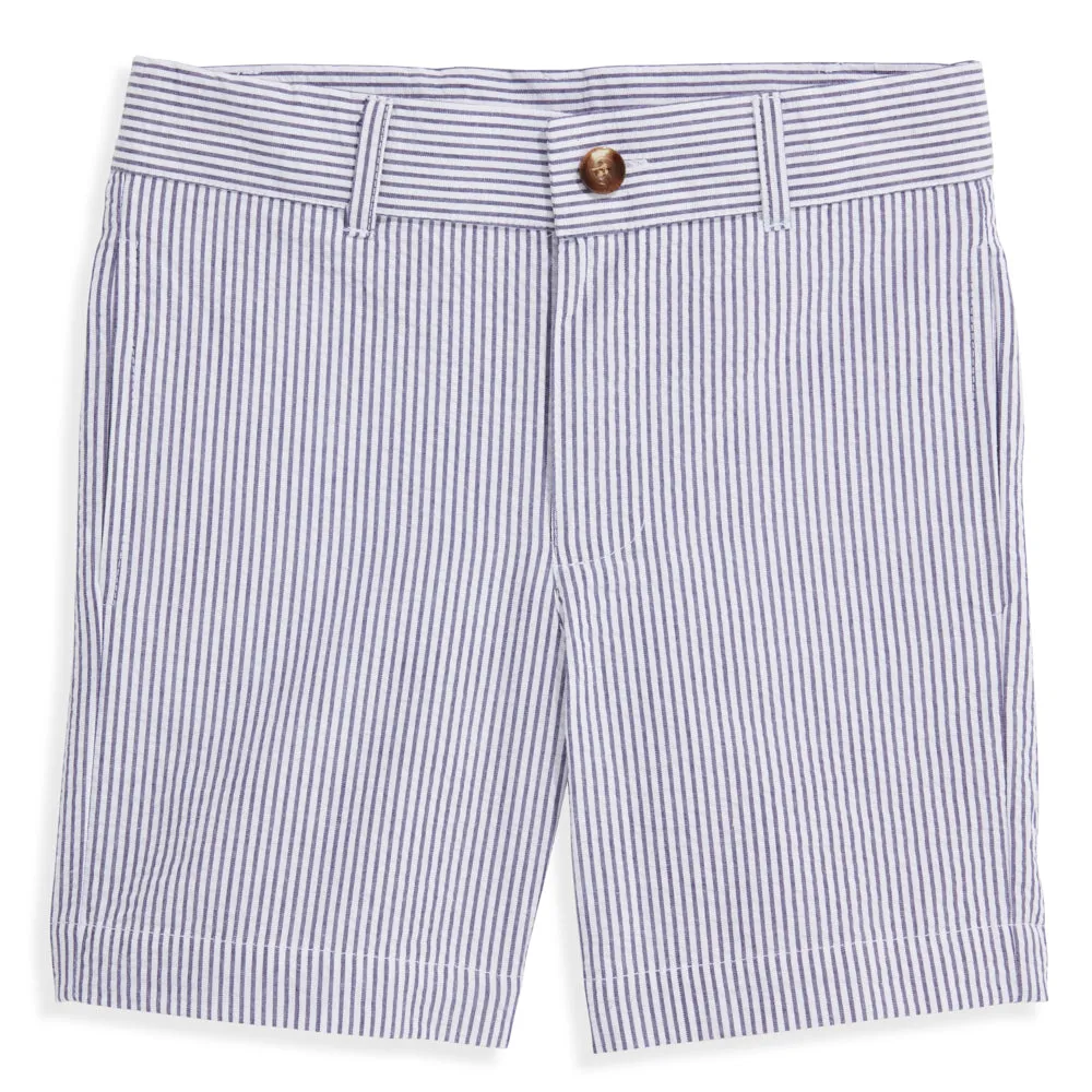 Wilson Short -- Navy Seersucker Stripe