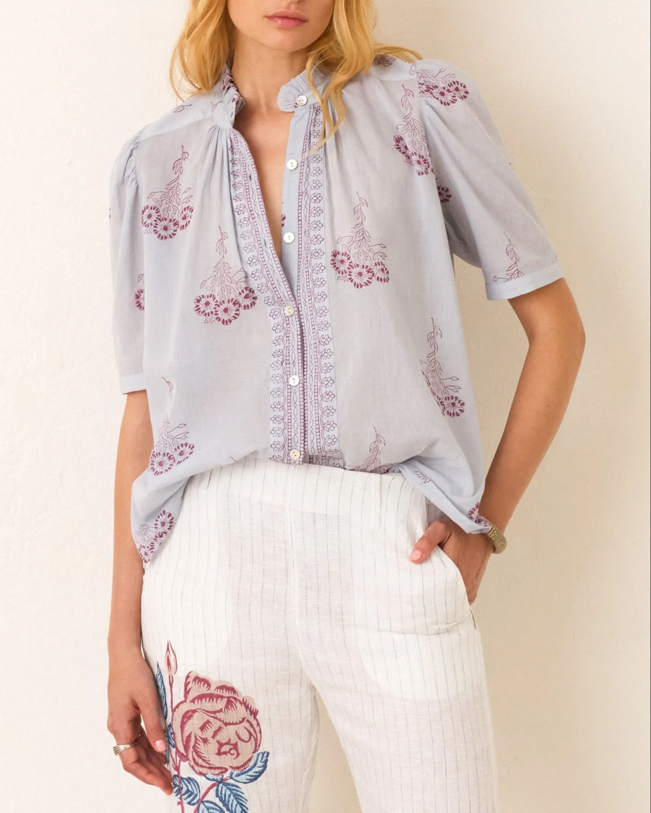 Winn Pansy Top Sky