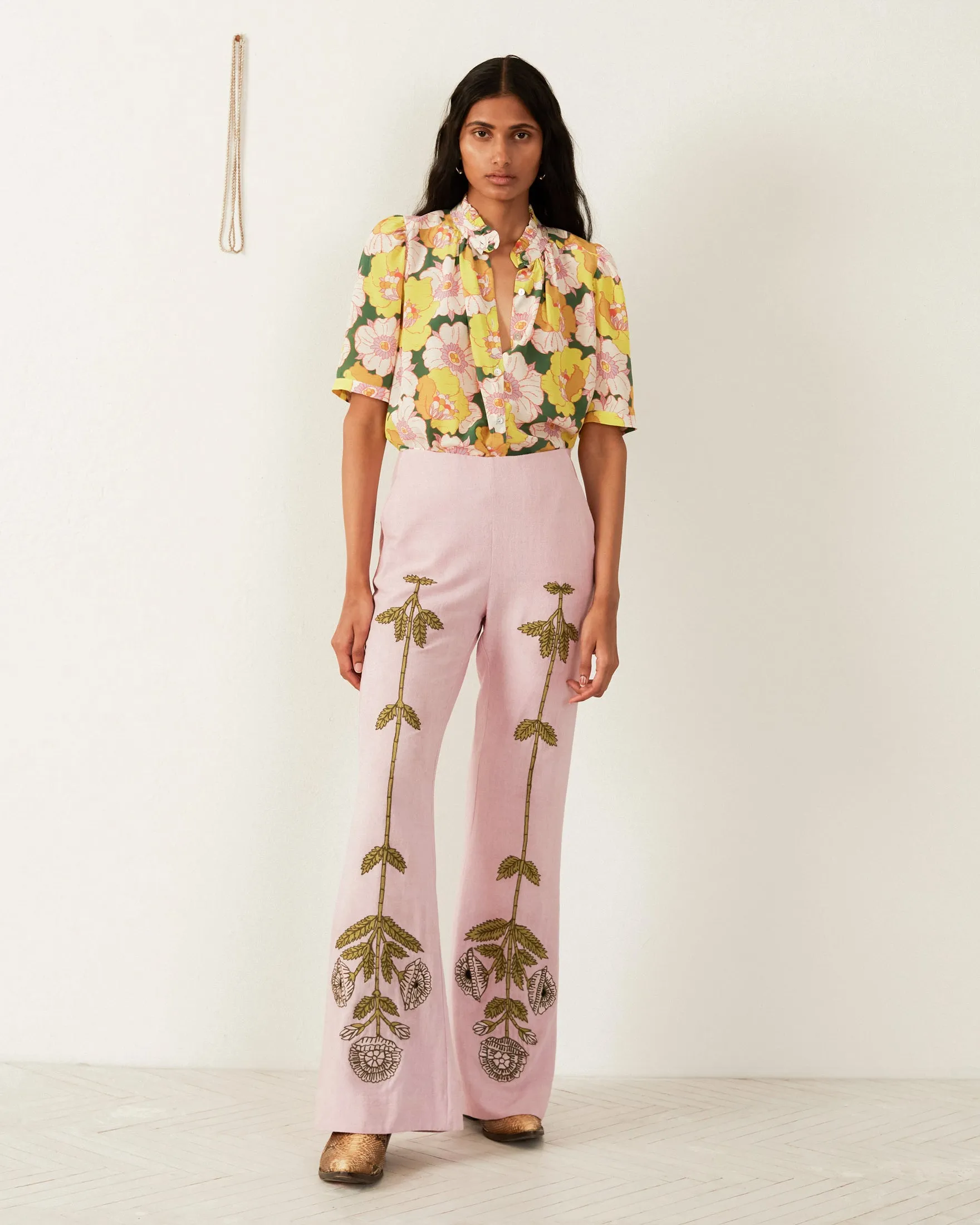 Winnie Citrus Blossom Silk Shirt