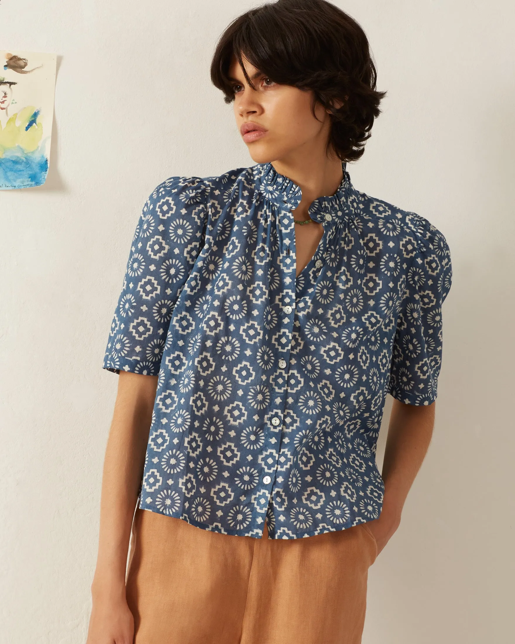 Winnie Indigo Mosaic Shirt