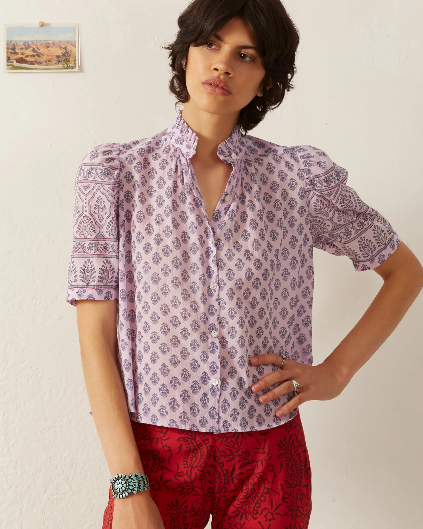 Winnie Lilac Bhutti Shirt