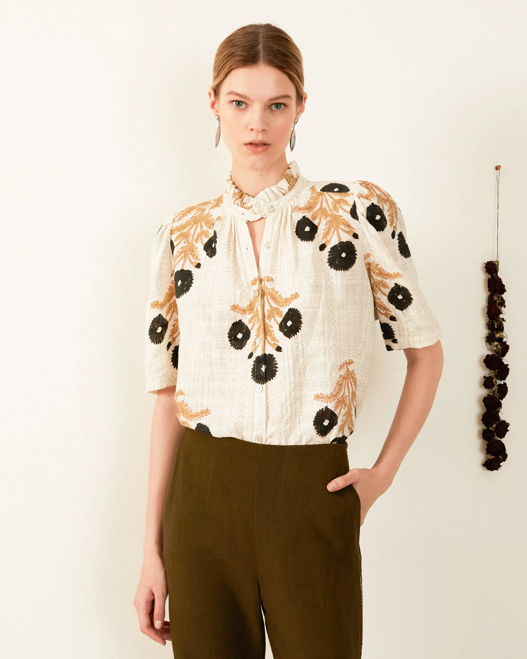 Winnie Noir Triple Bloom Shirt