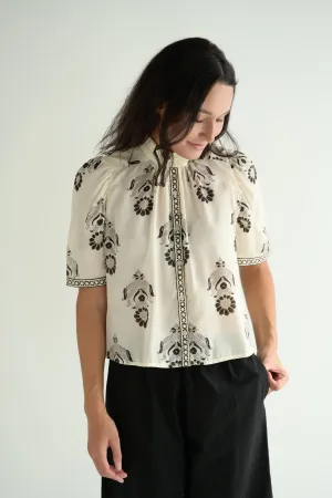 Winnie Shirt in Ink Cactus Flower