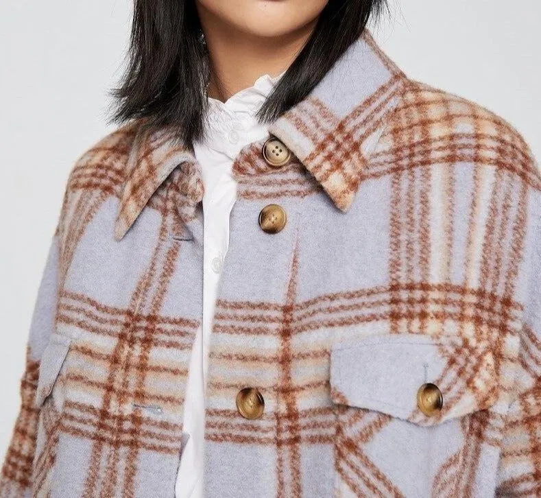 Women's Loose Wool Jacket Wool mix