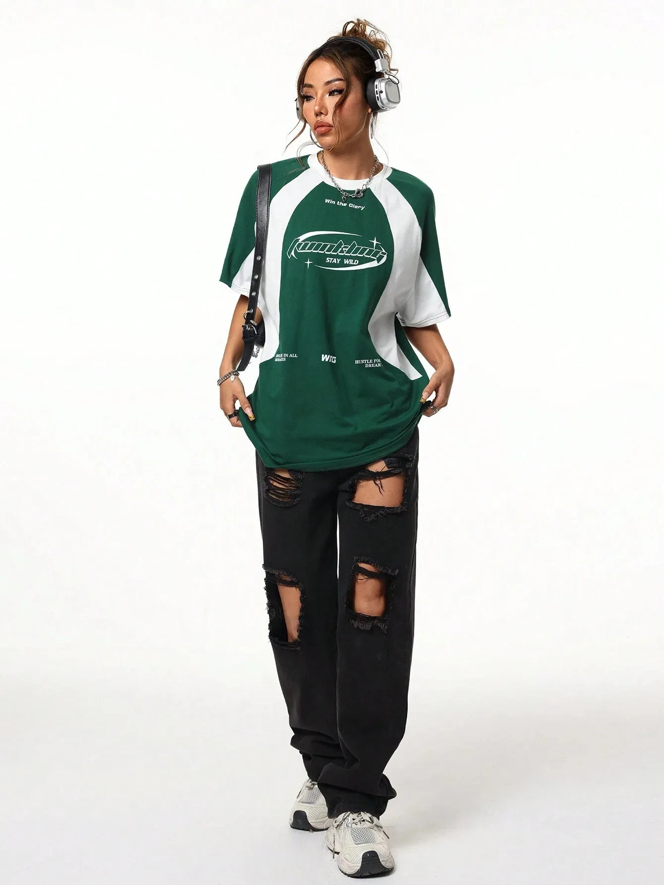 WOMENS OVERSIZED RACING TEE