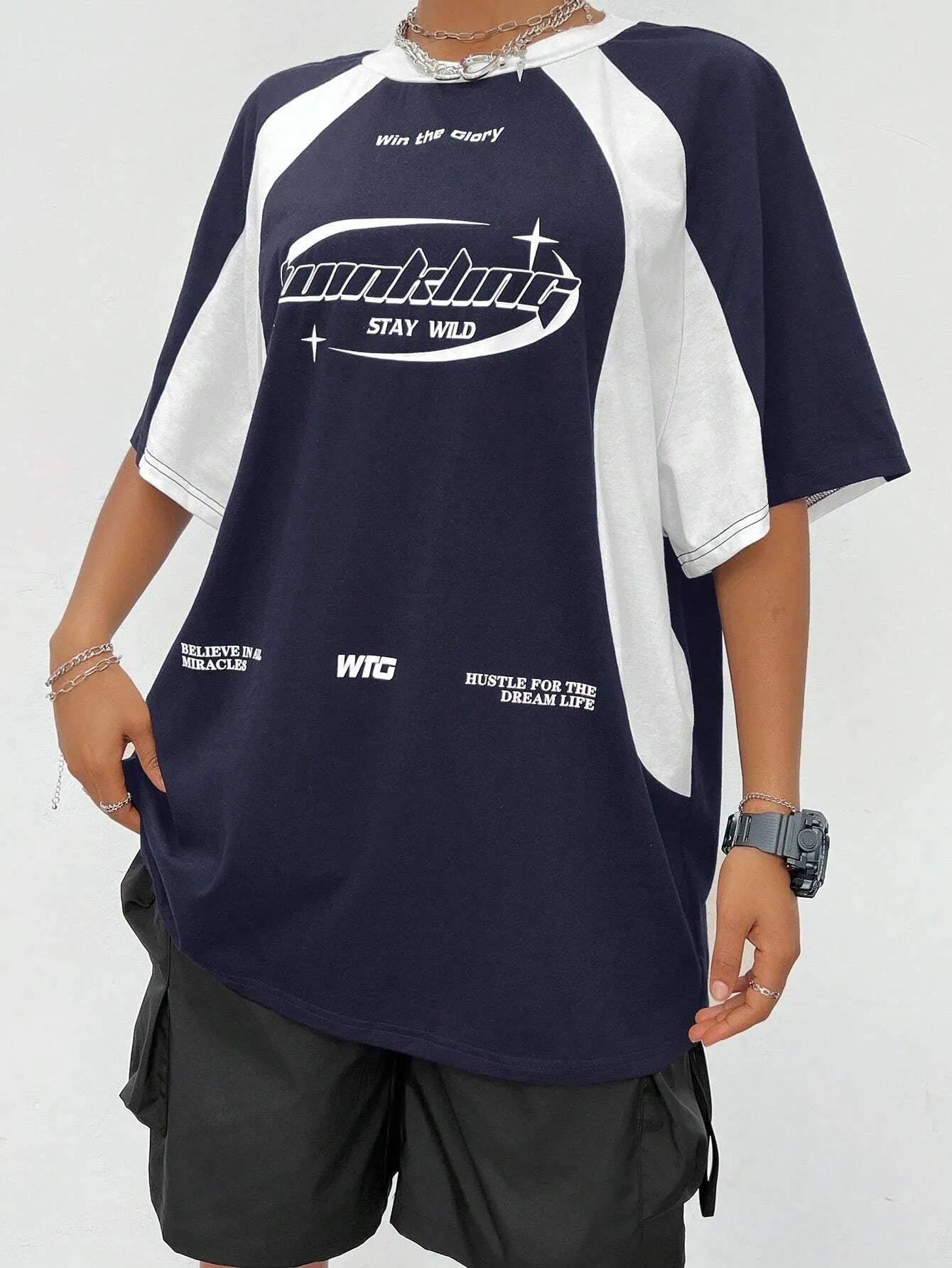 WOMENS OVERSIZED RACING TEE