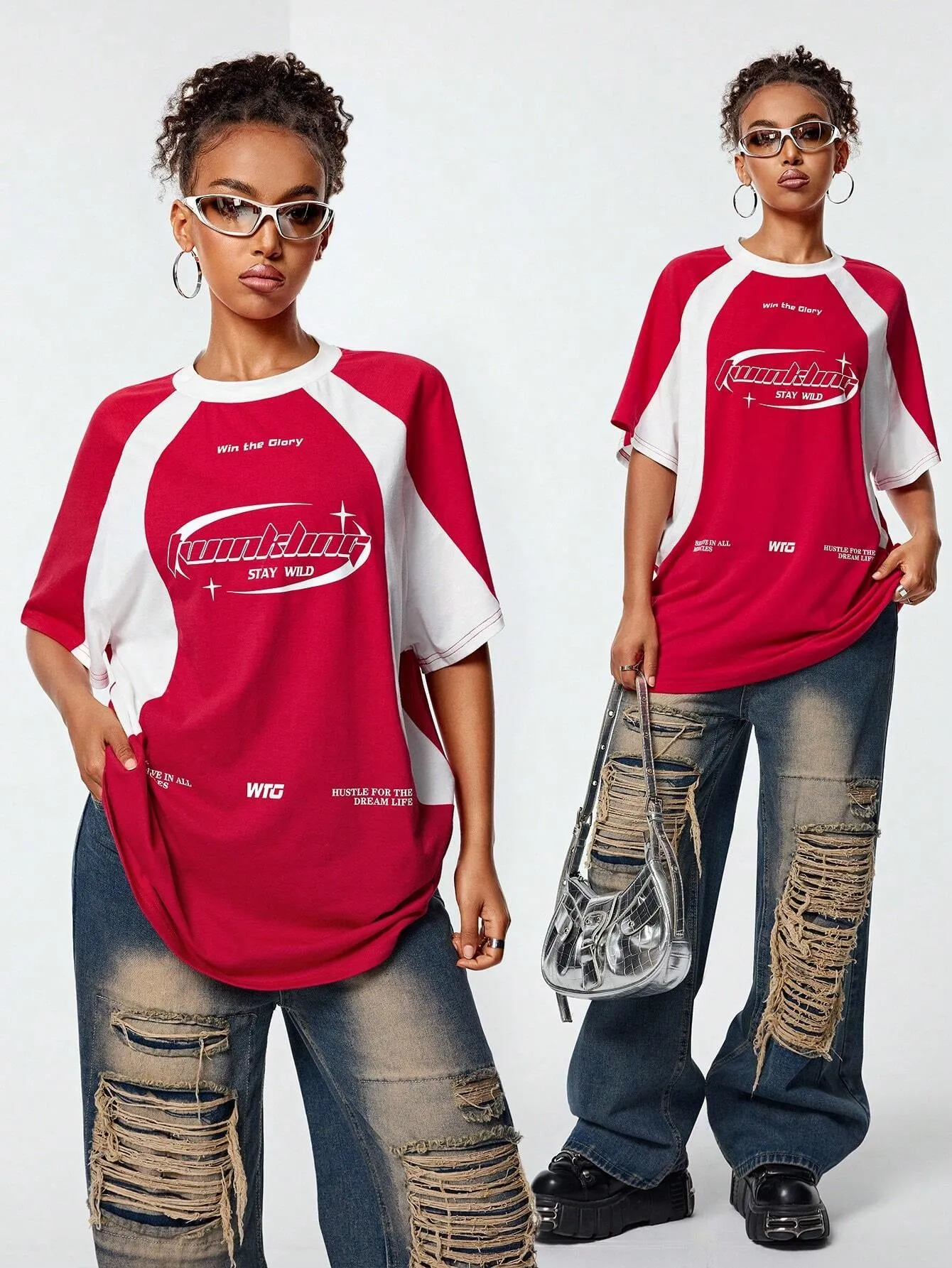WOMENS OVERSIZED RACING TEE
