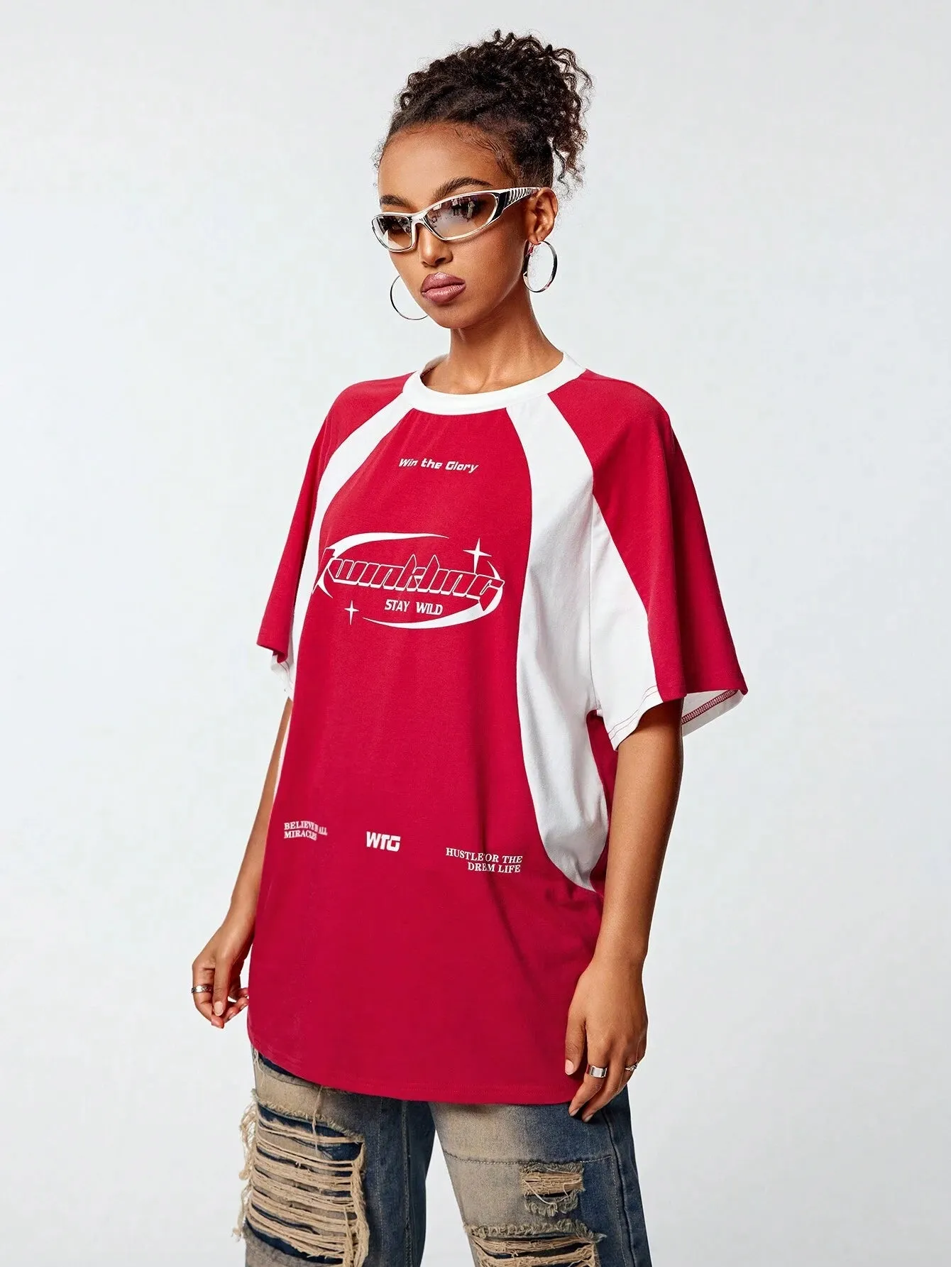 WOMENS OVERSIZED RACING TEE