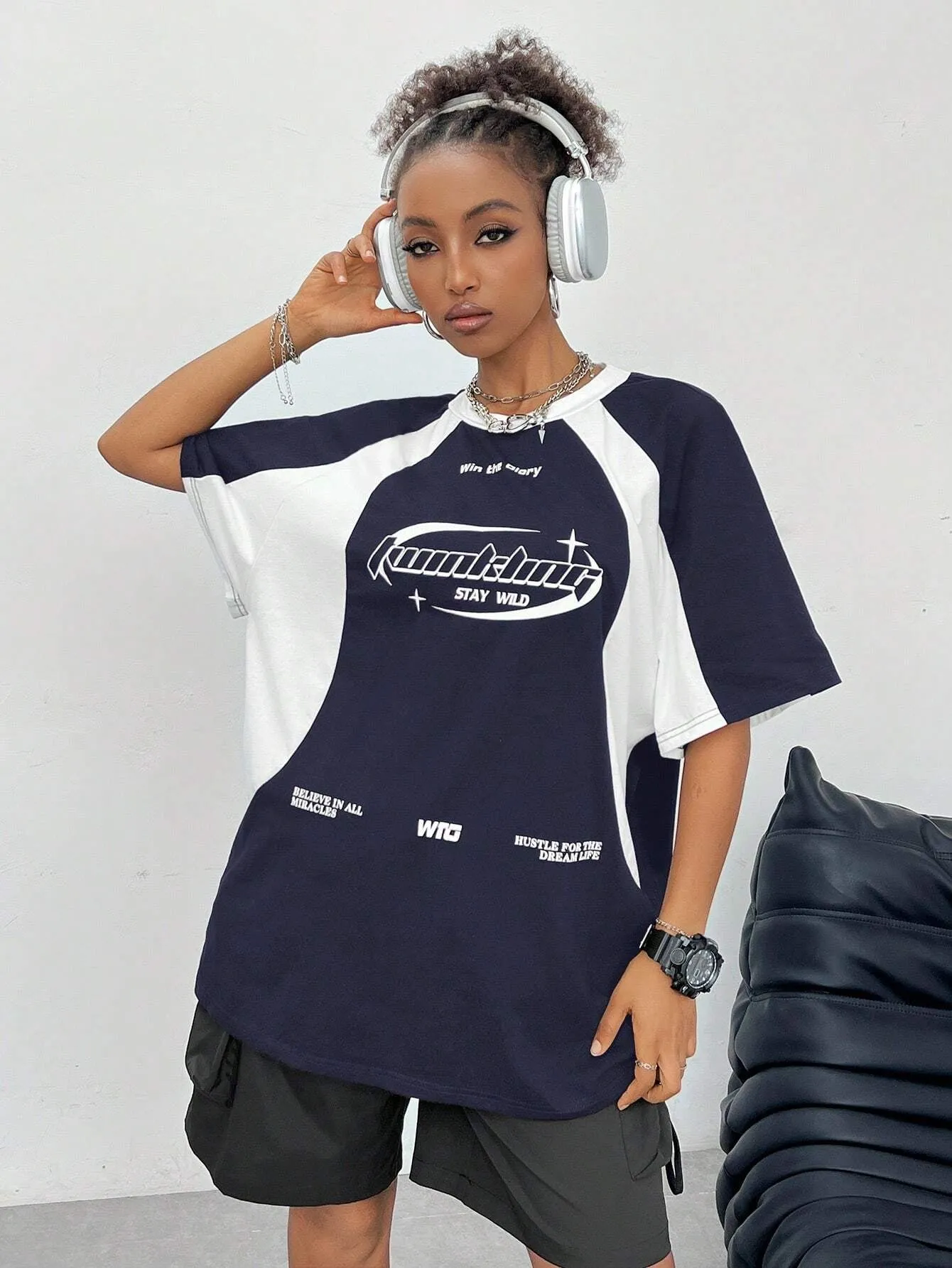 WOMENS OVERSIZED RACING TEE