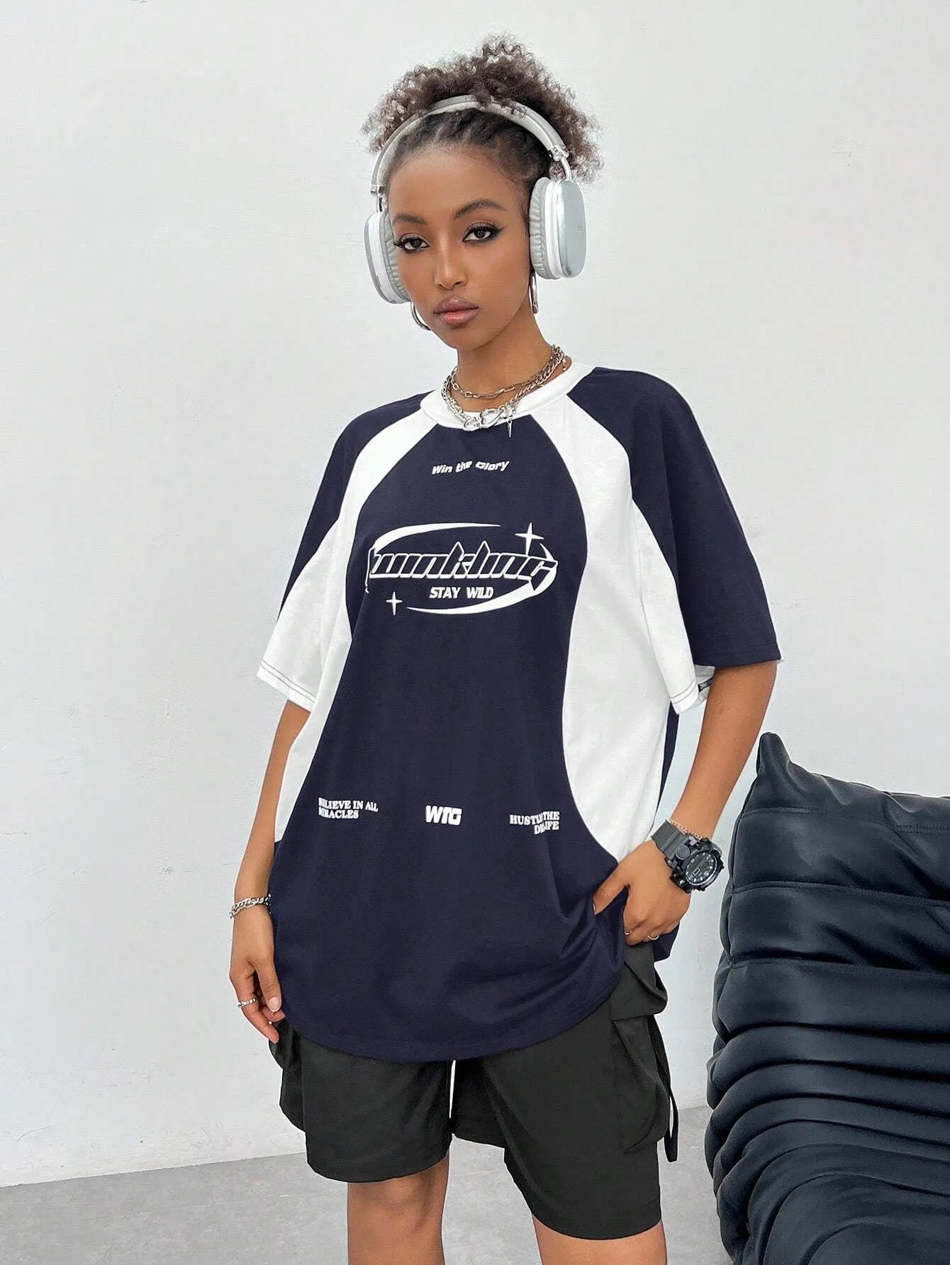 WOMENS OVERSIZED RACING TEE