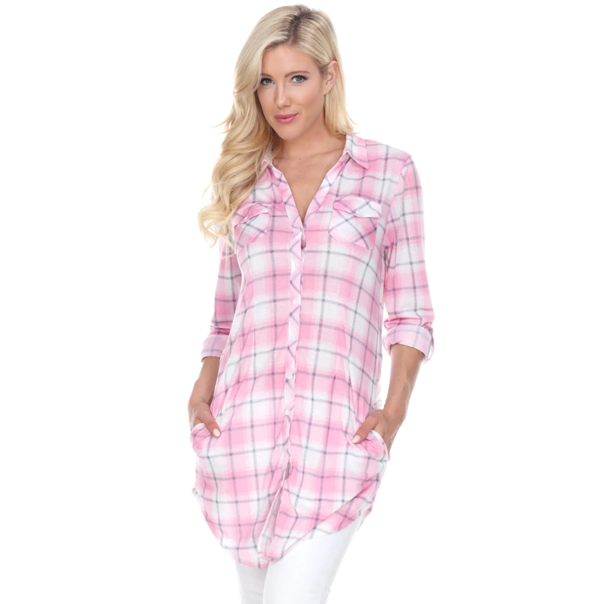 Women's Piper Stretchy Plaid Tunic