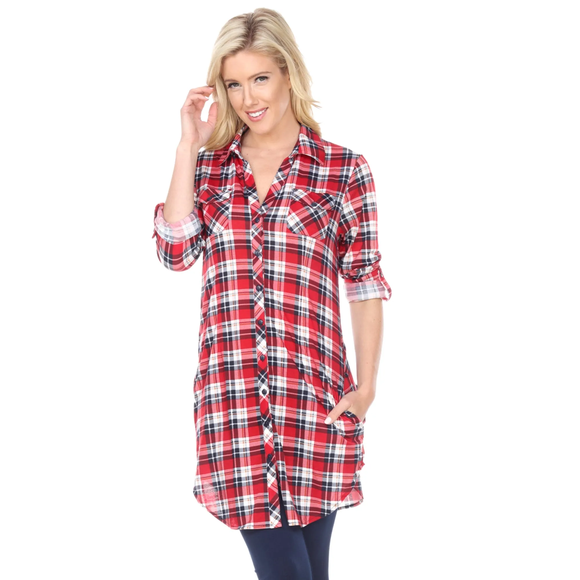 Women's Piper Stretchy Plaid Tunic