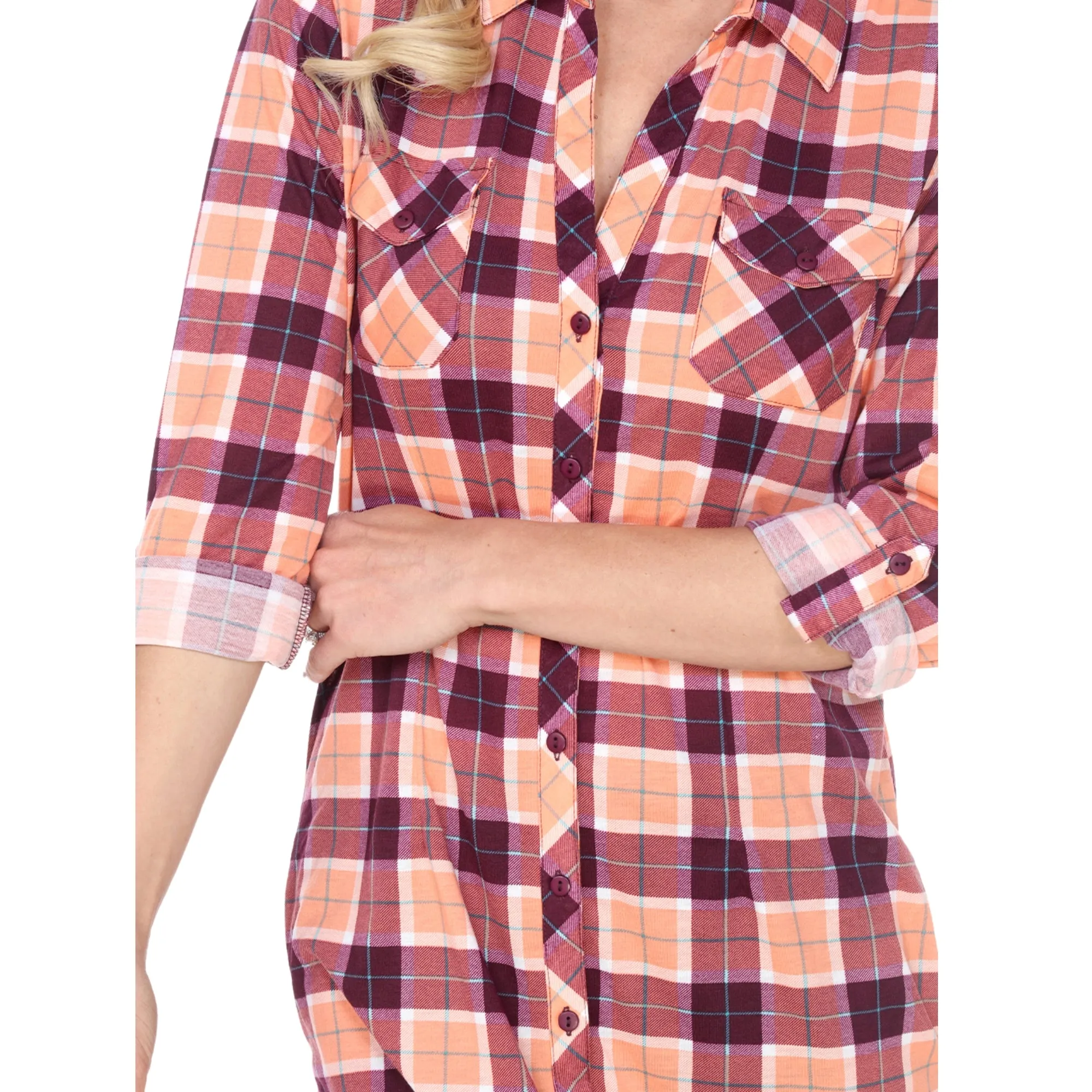 Women's Piper Stretchy Plaid Tunic