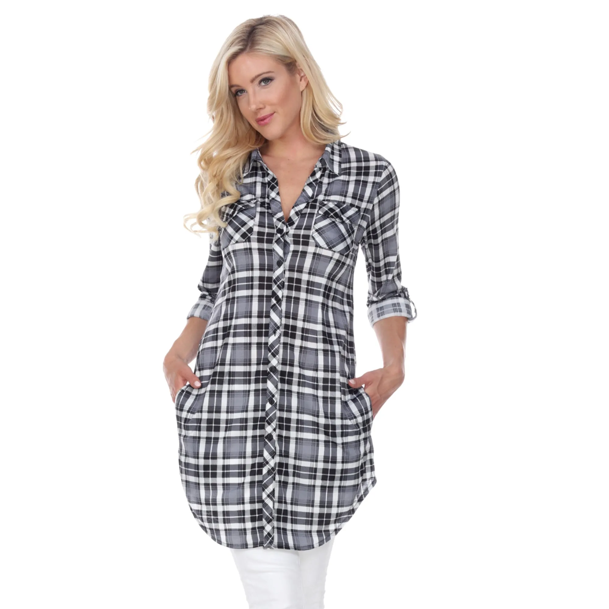 Women's Piper Stretchy Plaid Tunic