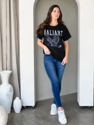 WOMEN'S SHORT SLEEVE GRAPHIC BASIC T-SHIRT
