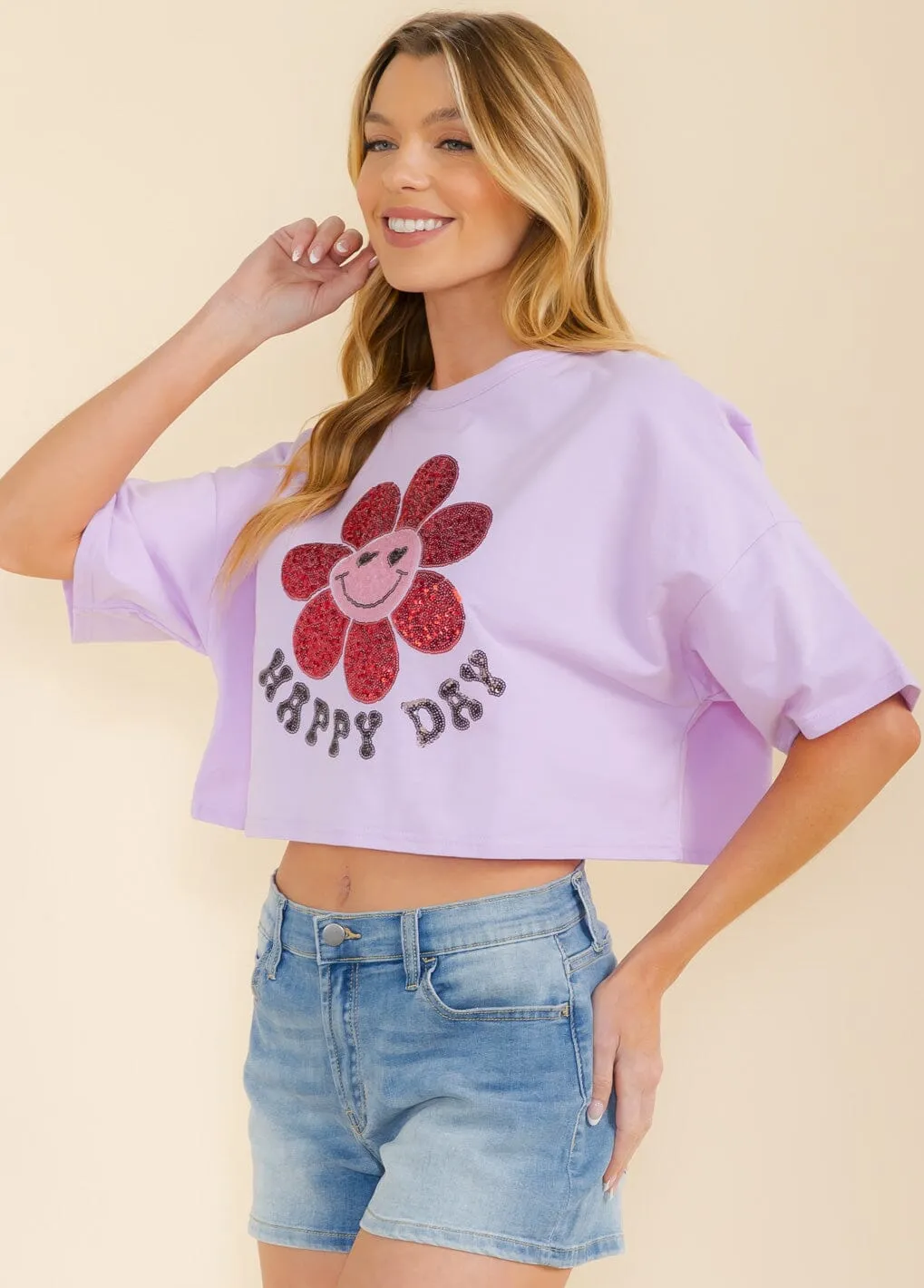WOMEN'S SHORT SLEEVE GRAPHIC TOP