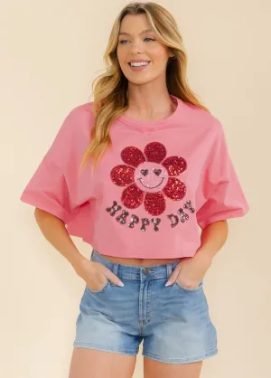 WOMEN'S SHORT SLEEVE GRAPHIC TOP