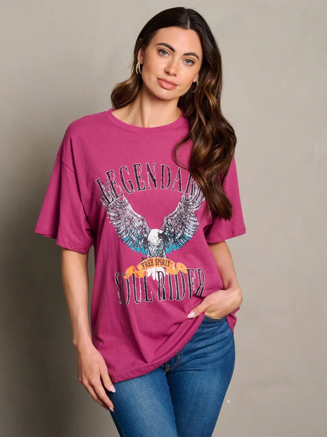 WOMEN'S SHORT SLEEVE GRAPHIC TOP