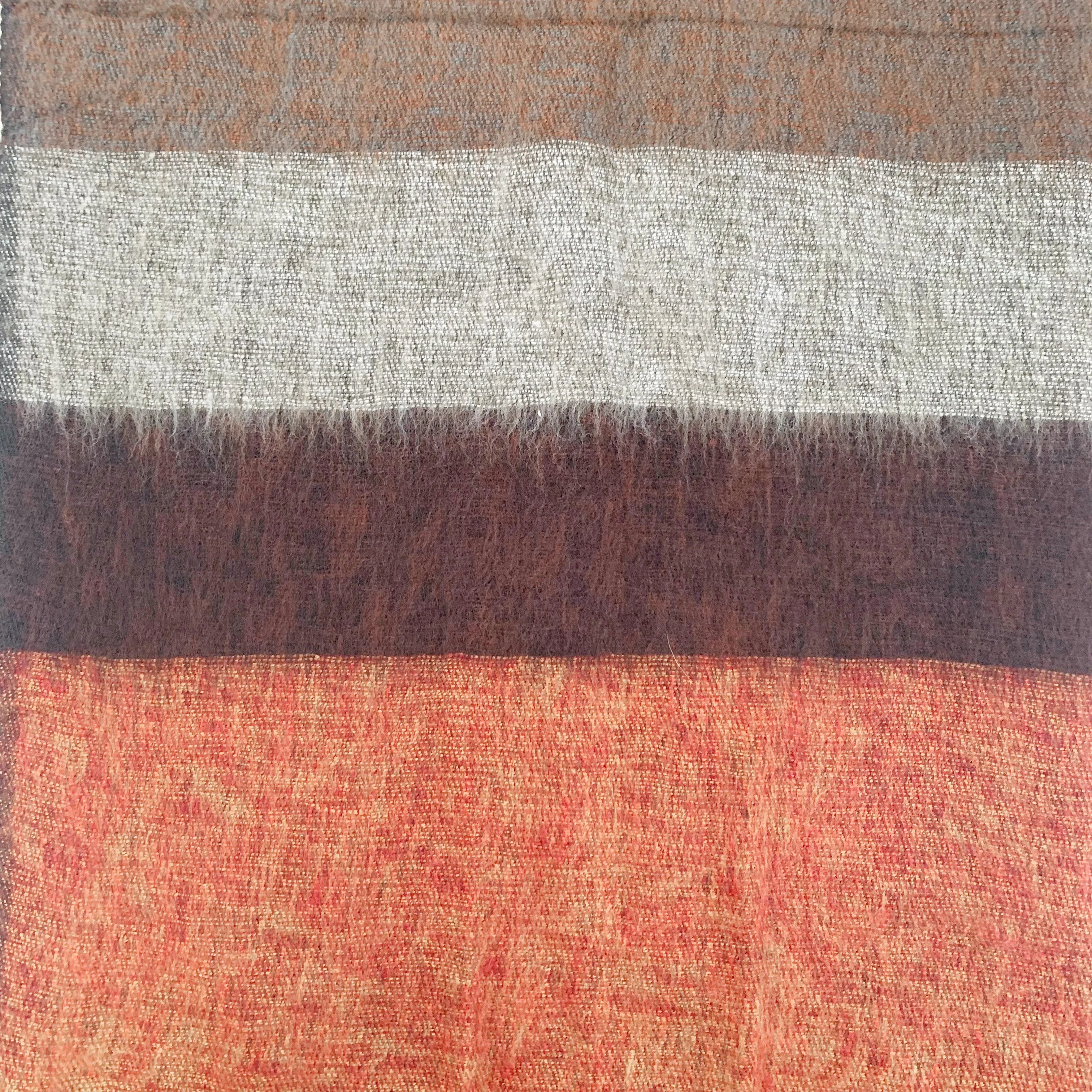 WOOL BLEND “AUTUMN” STRIPED SHAWL 80x195CM