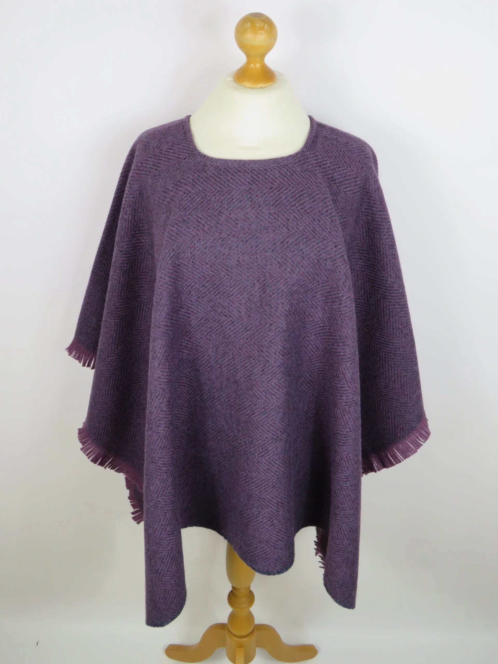 Wool Blend Poncho