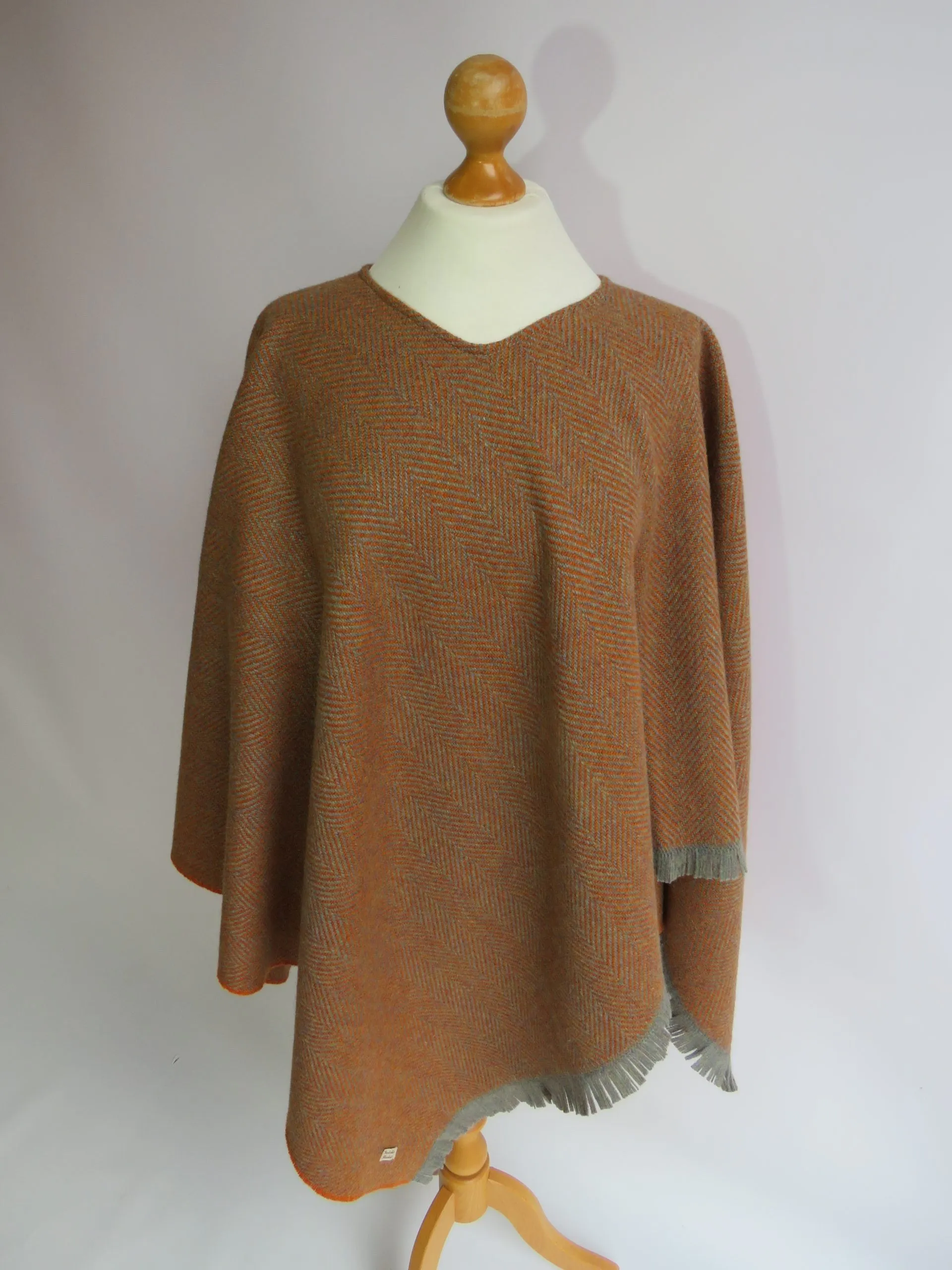 Wool Blend Poncho