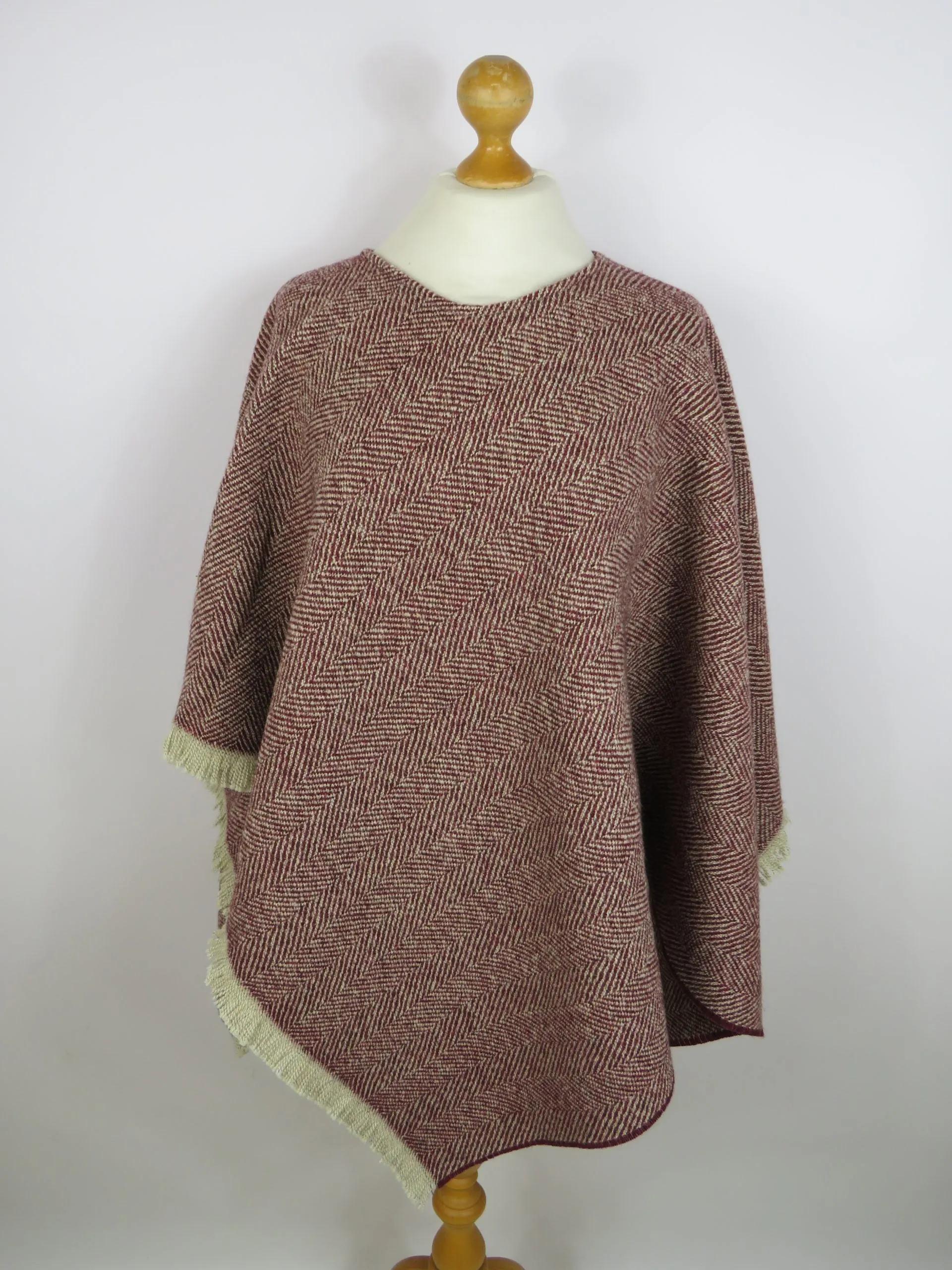 Wool Blend Poncho