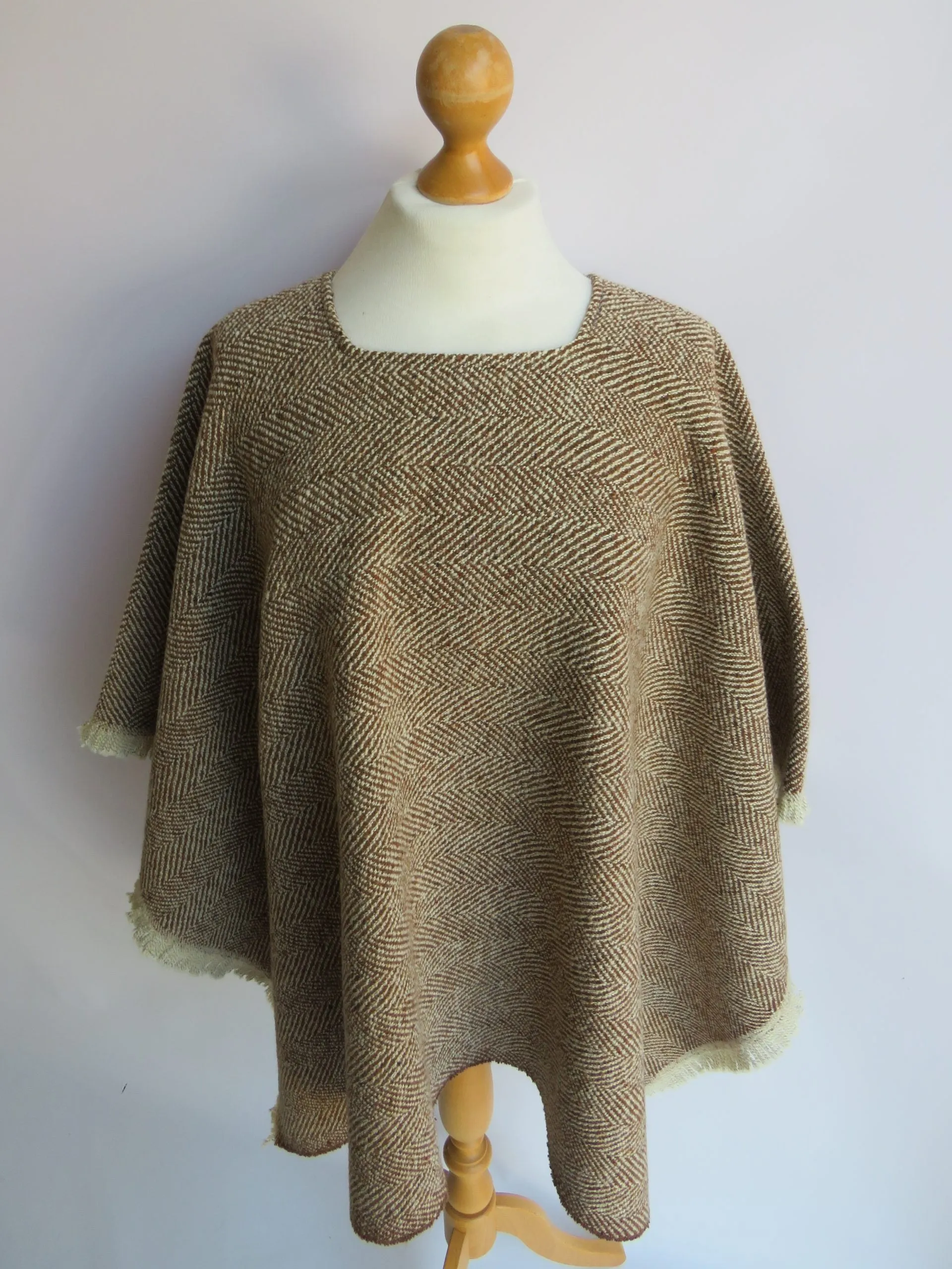 Wool Blend Poncho