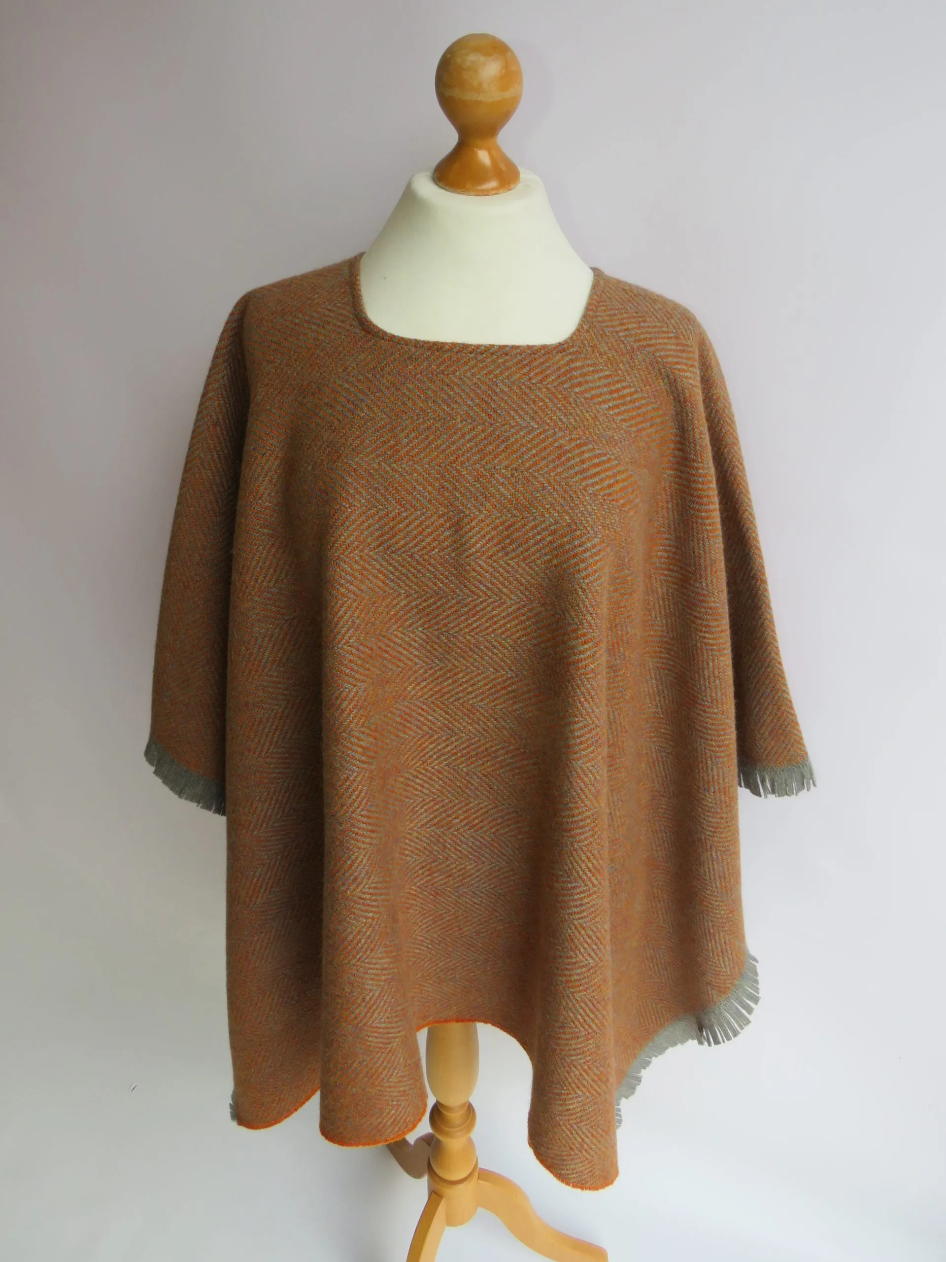 Wool Blend Poncho