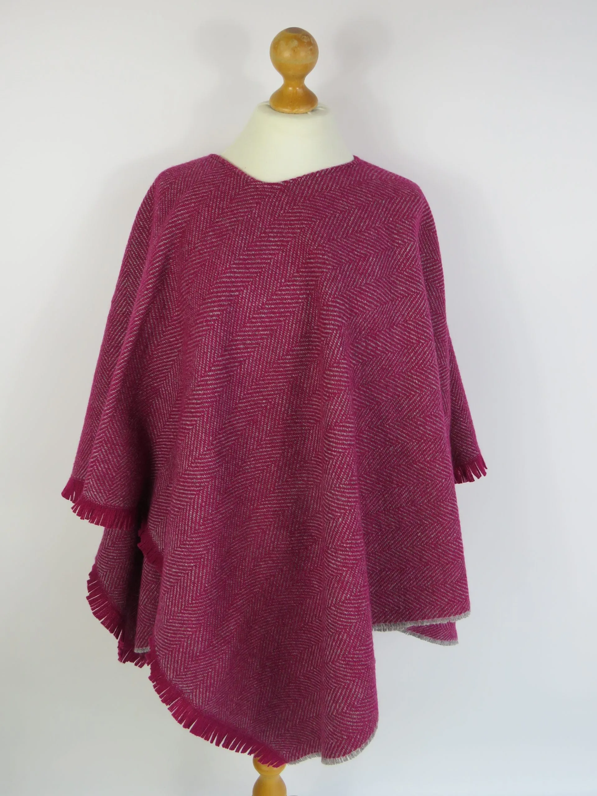 Wool Blend Poncho