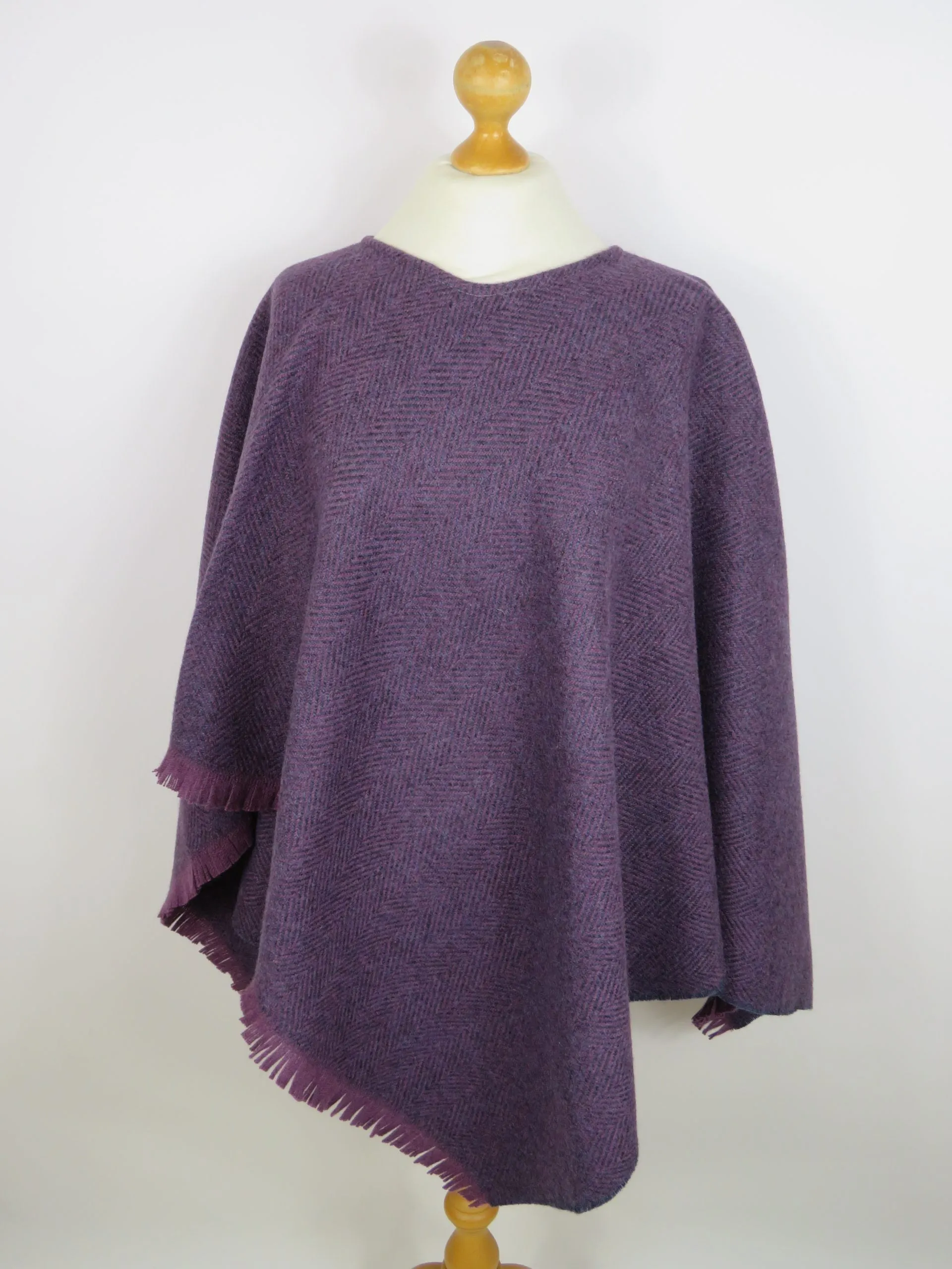 Wool Blend Poncho