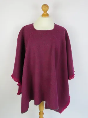 Wool Blend Poncho