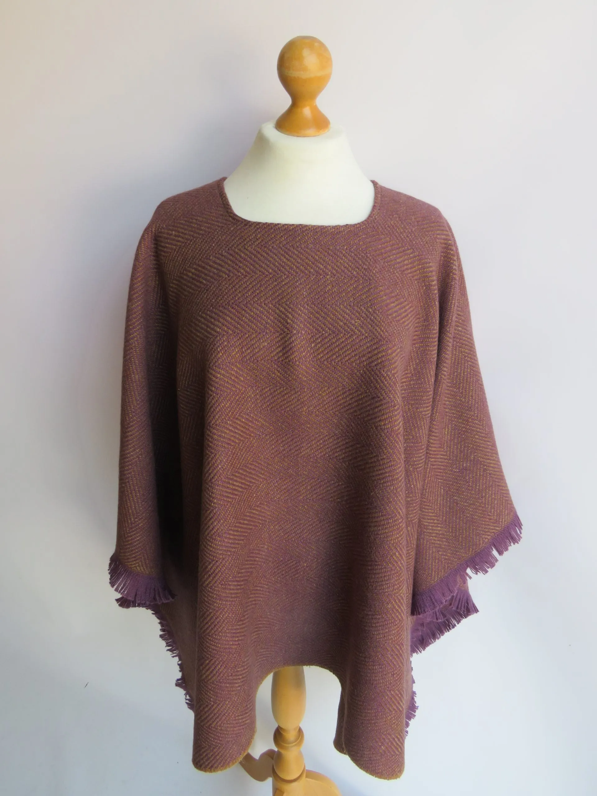Wool Blend Poncho