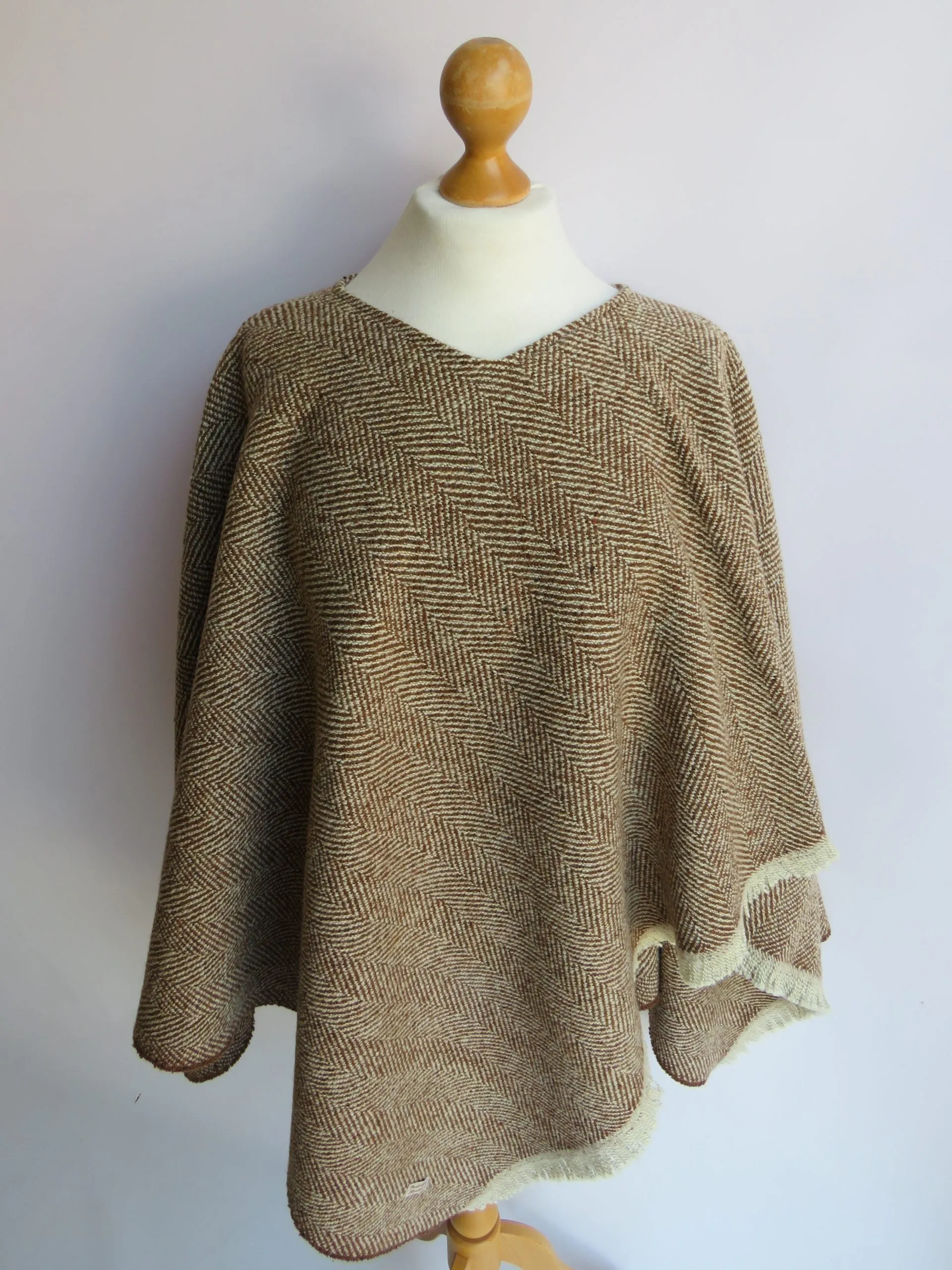 Wool Blend Poncho