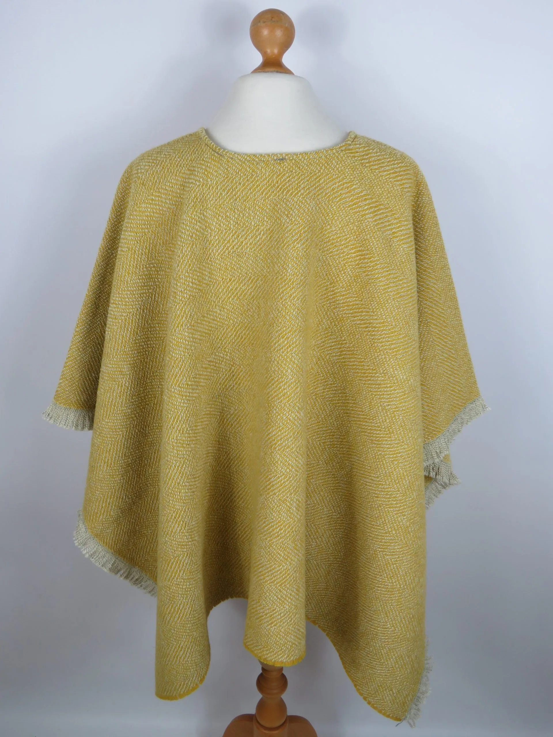 Wool Blend Poncho