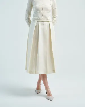 wool silk twinflower skirt
