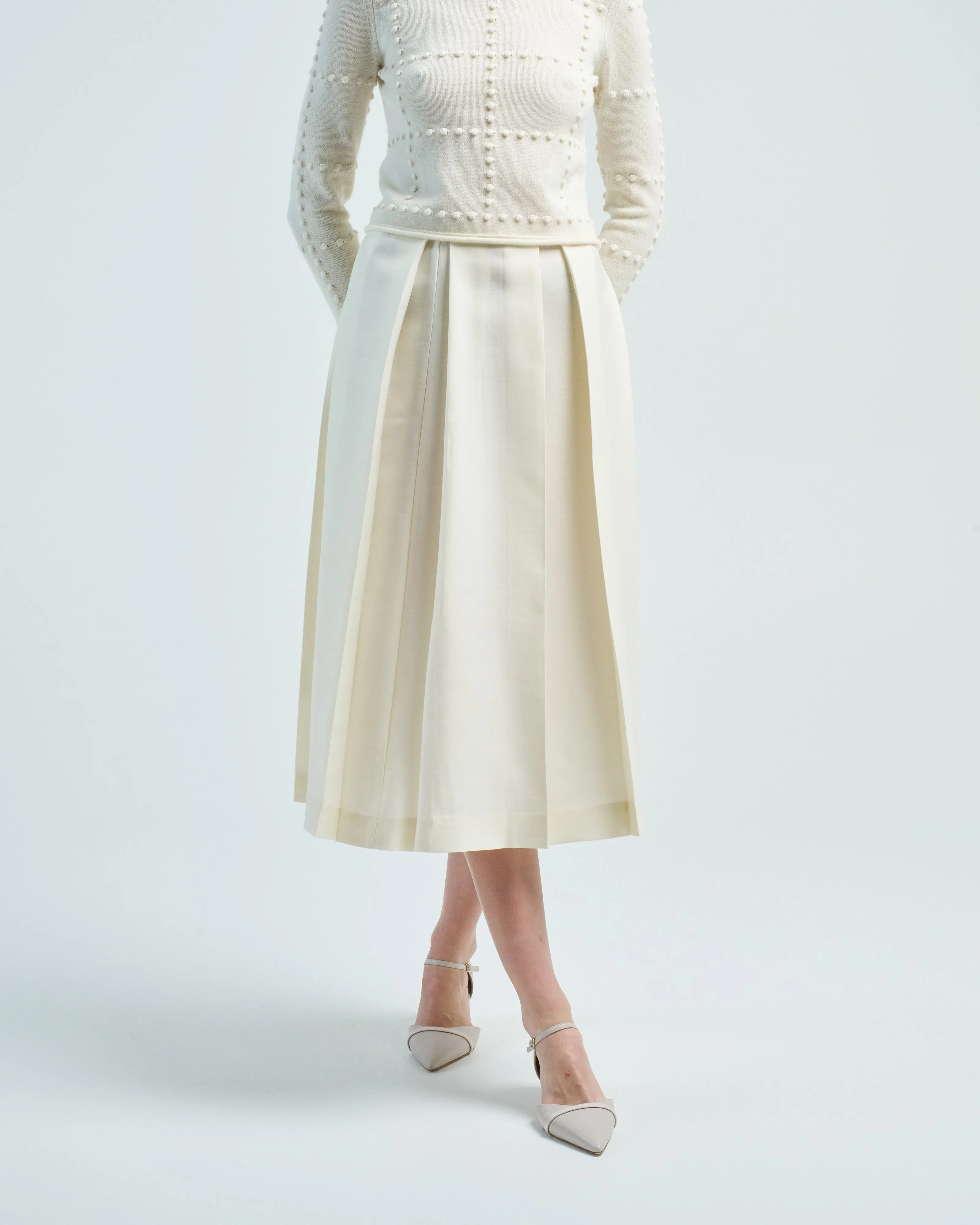 wool silk twinflower skirt