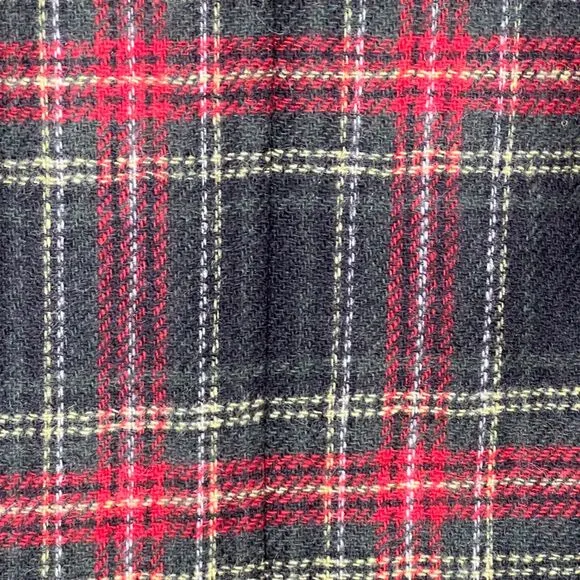 Wool Tartan Plaid Jacket Size Large Vintage 90s David N Velvet Collar Classic