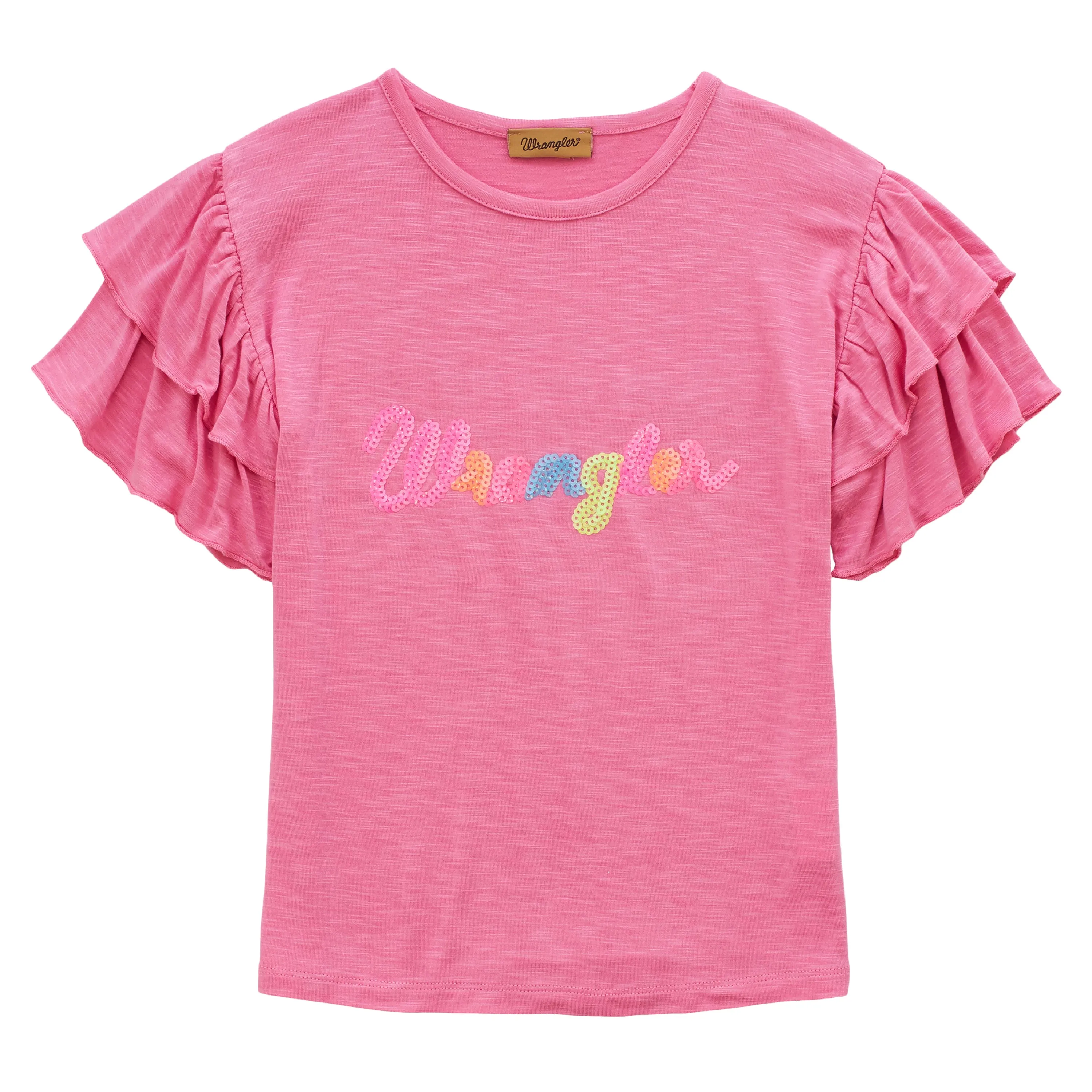 Wrangler Girls Tiered Short Sleeve Top - Pink