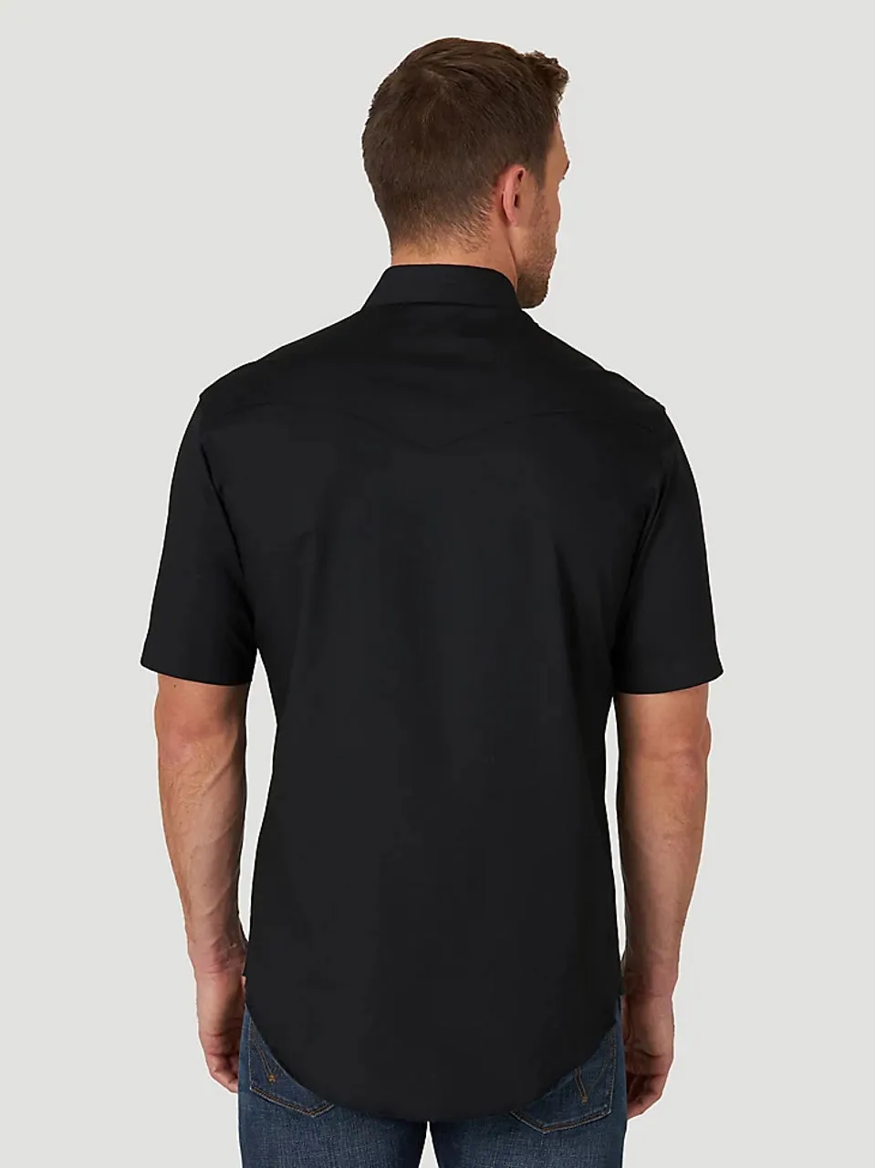 Wrangler Men's Short Sleeve Shirt - Black Solid