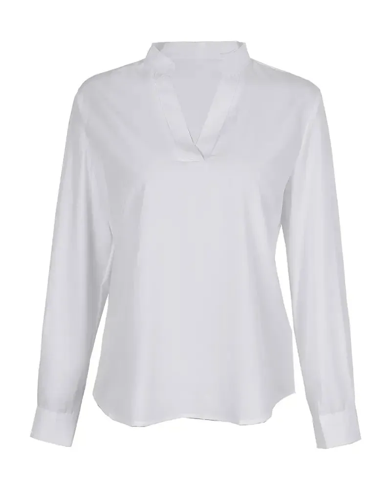 Xieyinshe - Casual Long Sleeve V-Neck Top