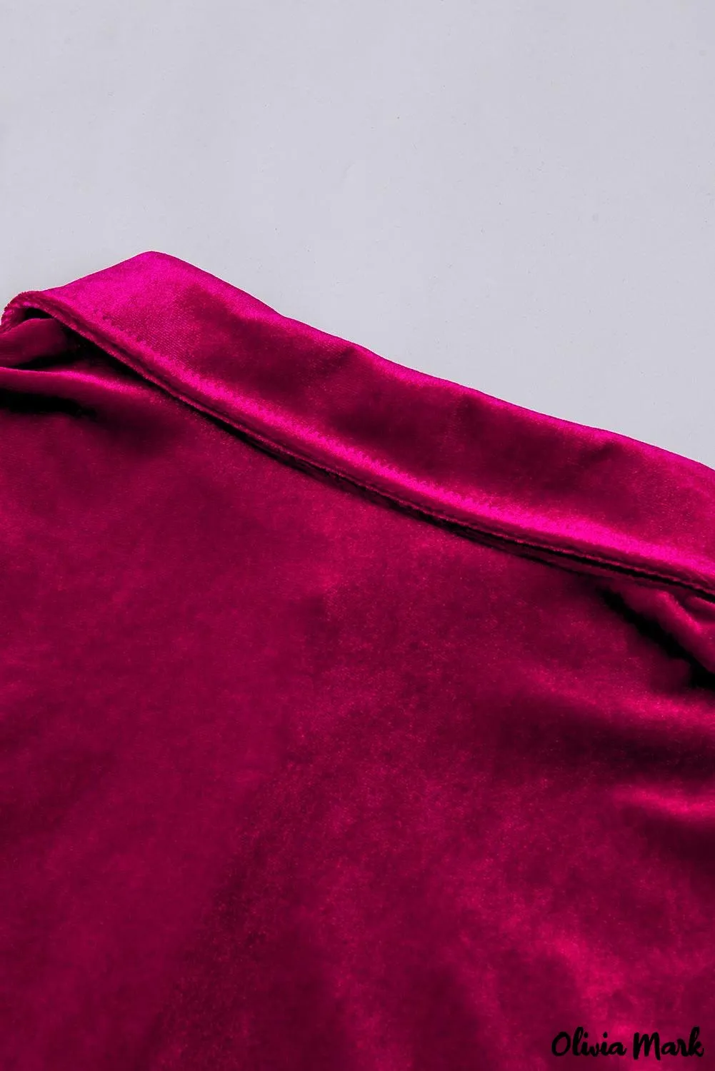 Xieyinshe - Navy Velvet Button Pocket Long Sleeve Shirt