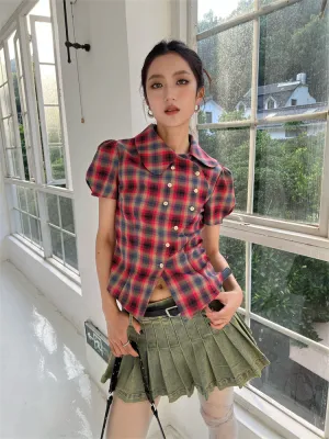 Y2K Asymmetric Button-Up Shirt