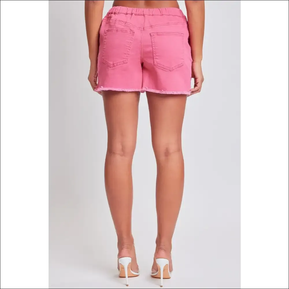 YMI Drawstring Raw Hem Shorts - Trendy & Chic