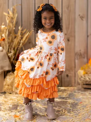You Autumn Know Floral Tiered Ruffle Dress