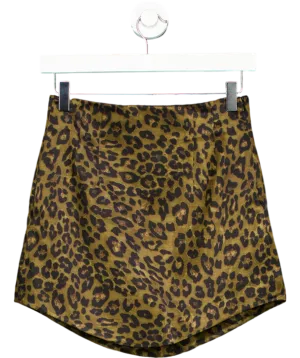 ZARA Brown Leopard Print Skirt UK 6