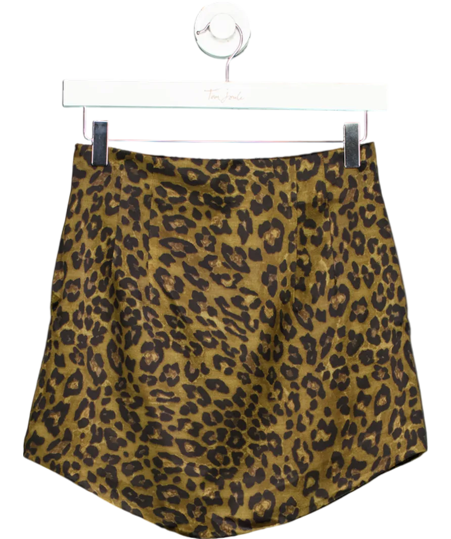 ZARA Brown Leopard Print Skirt UK 6
