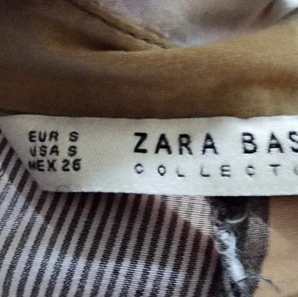Zara Patchwork Plaid Cotton Short Sleeve Shirt Dress SZ S