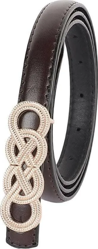 ZEVORA Women Party, Casual, Evening, Formal Brown Genuine Leather Belt